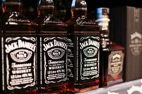 Bottles of Jack Daniel's American whiskey for sale in a store in Lisbon, Portugal