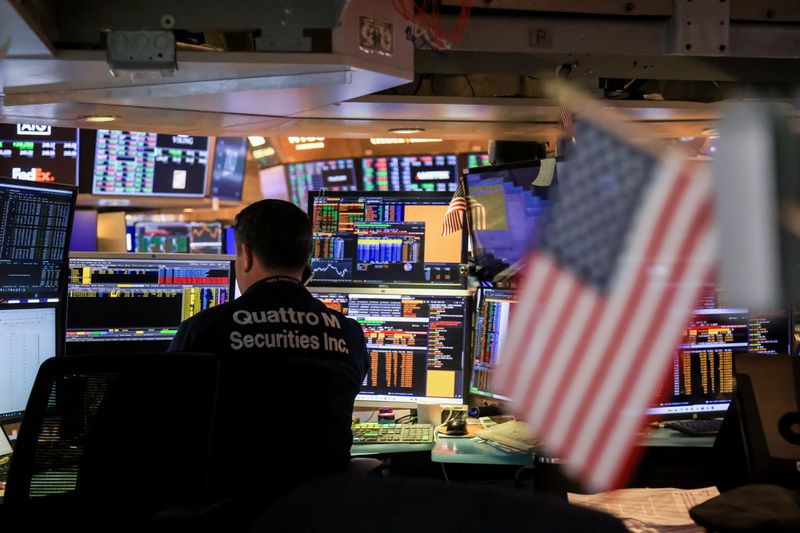 A trader works on the floor of the New York Stock Exchange