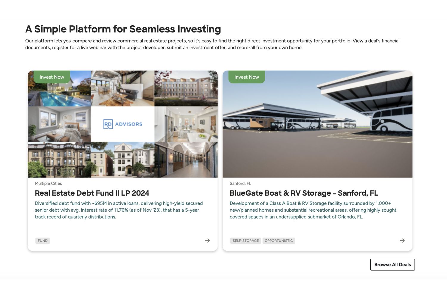 Crowdstreet Key Features