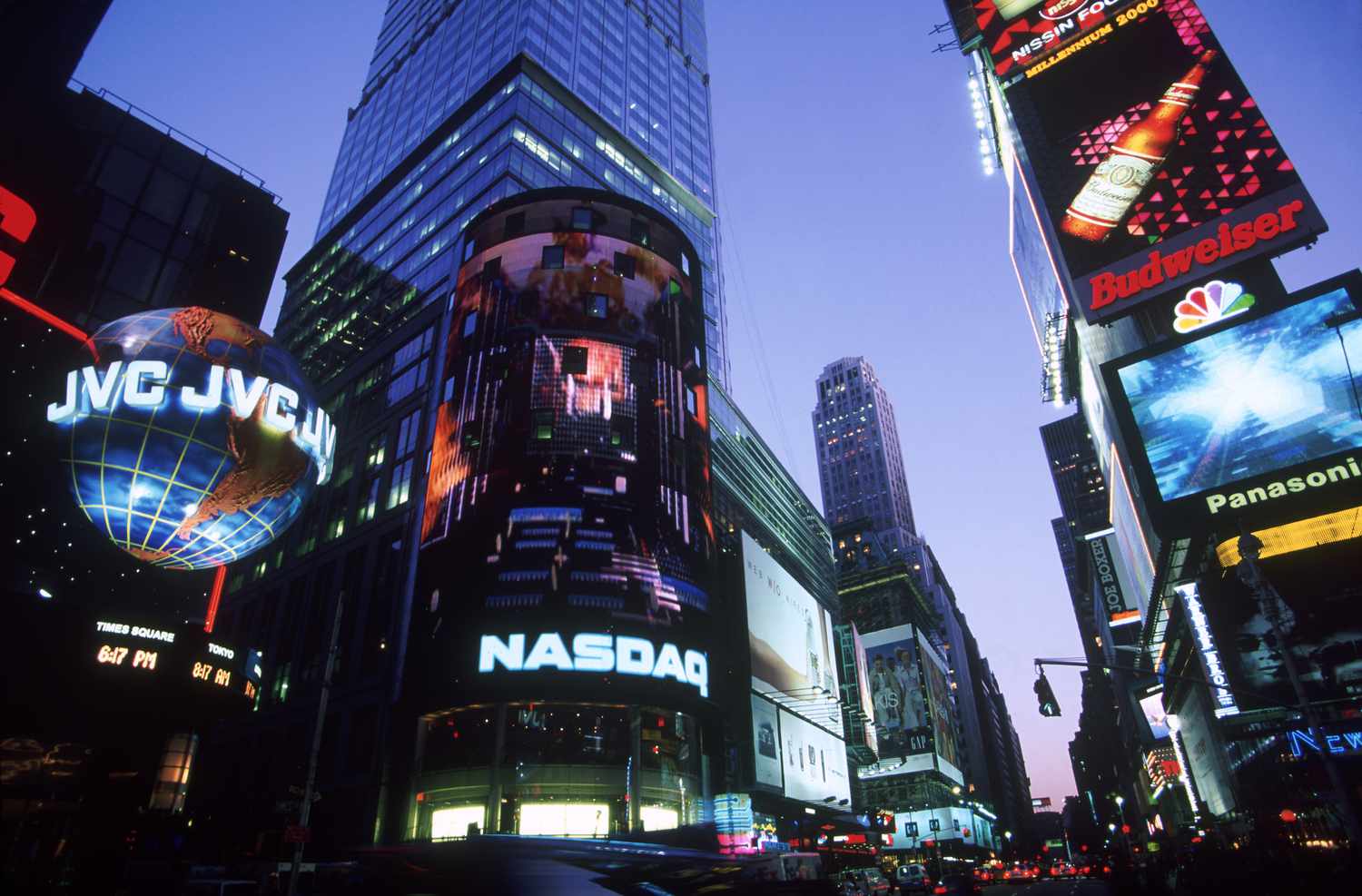 The Nasdaq MarketSite is at 4 Times Square (43rd & Broadway) in midtown Manhattan, New York City.
