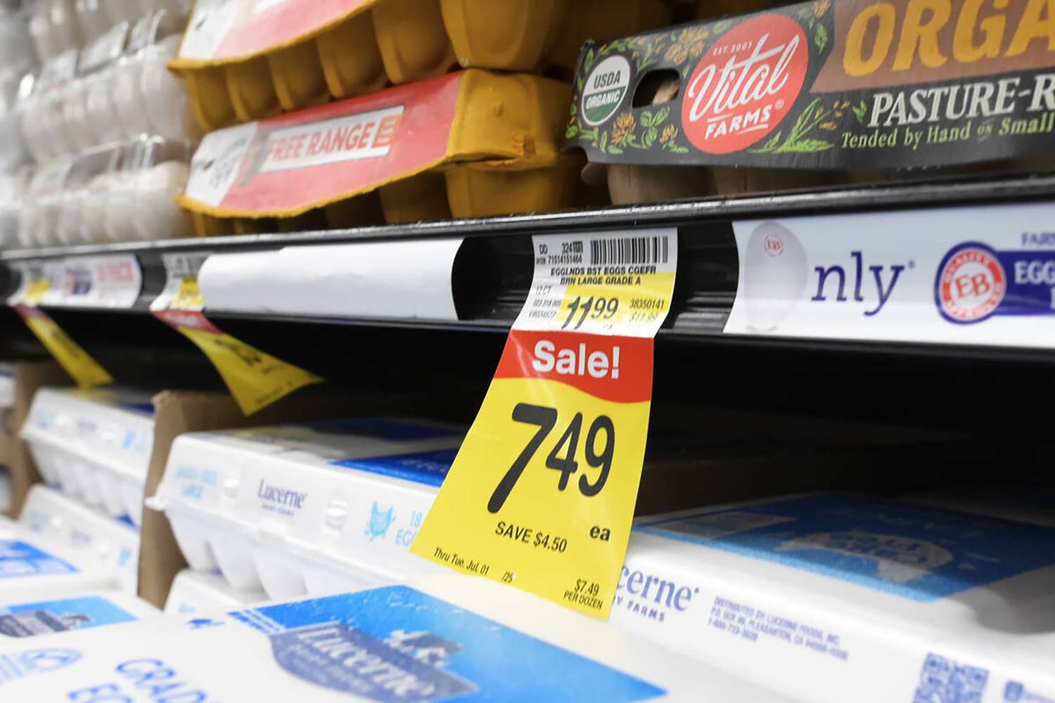 Eggs for sale at an Albertsons store in Las Vegas in January. 