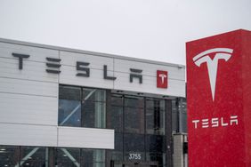 A Tesla dealership in Laval, Quebec