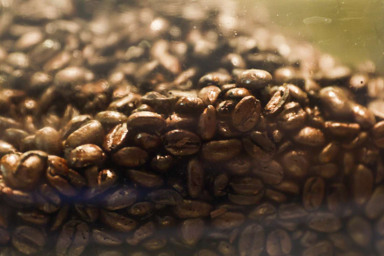 Coffee grains are seen at a cafe in Krakow, Poland, on April 26, 2024