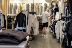 A customer shops in a Lululemon store on April 03, 2025 in Miami Beach, Florida. 