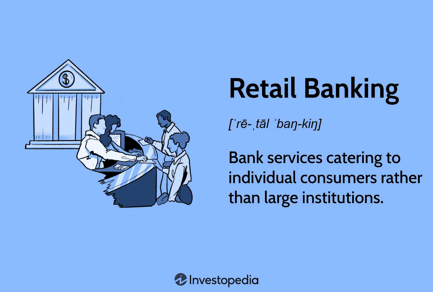 Retail Banking: Bank services catering to individual consumers rather than large institutions.