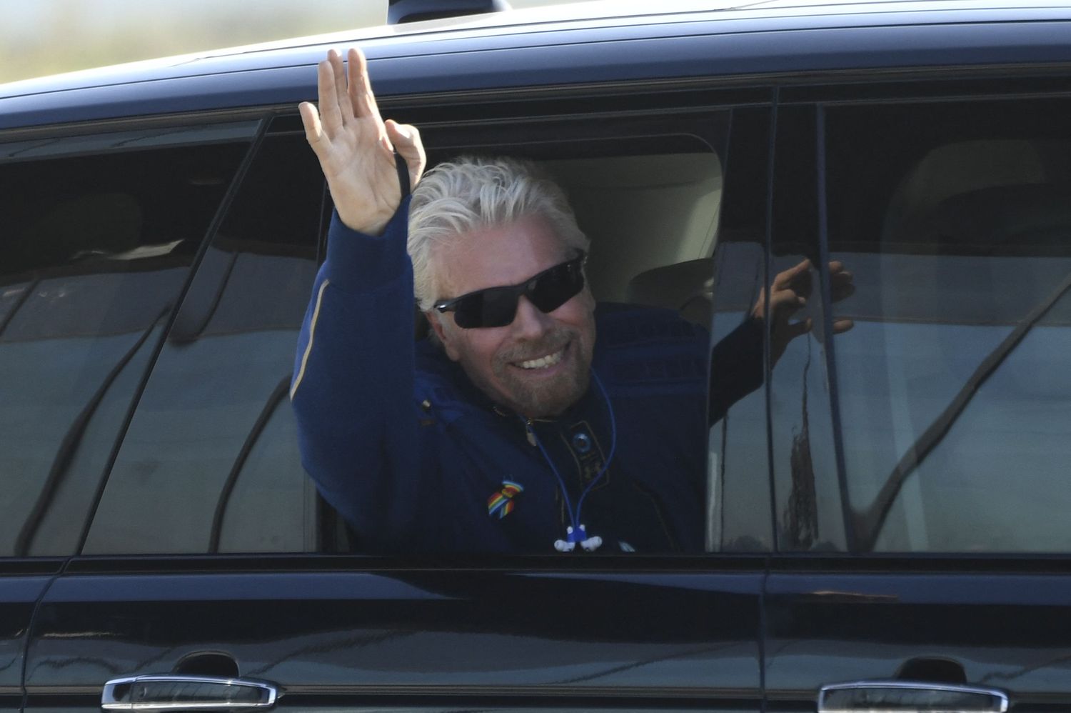 Richard Branson before traveling to the cosmos on a Virgin Galactic space vessel in July 2021.