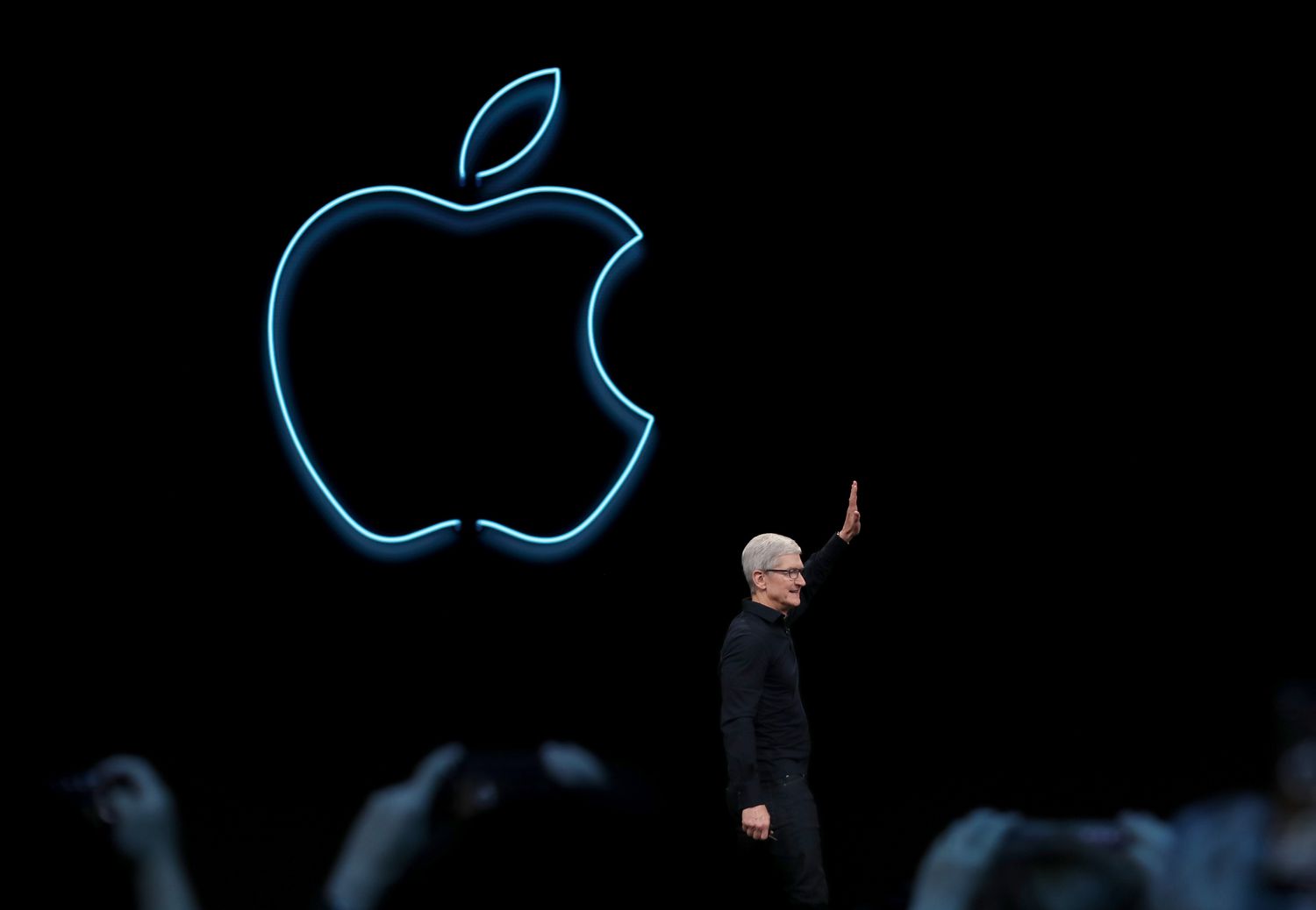 Apple CEO Tim Cook delivers the keynote address during the 2019 Apple Worldwide Developer Conference (WWDC) at the San Jose Convention Center on June 03, 2019 in San Jose, California.