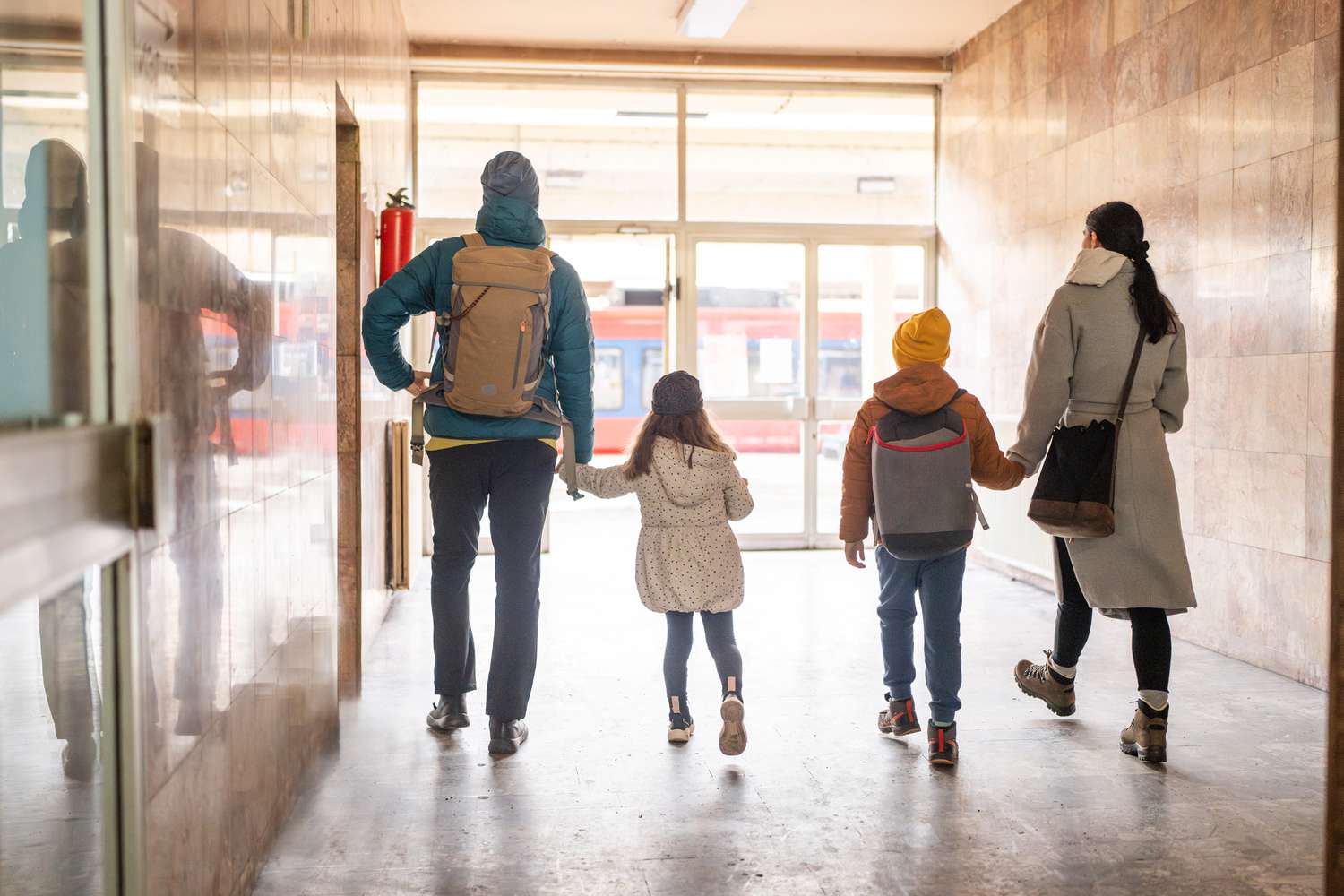Family walking together