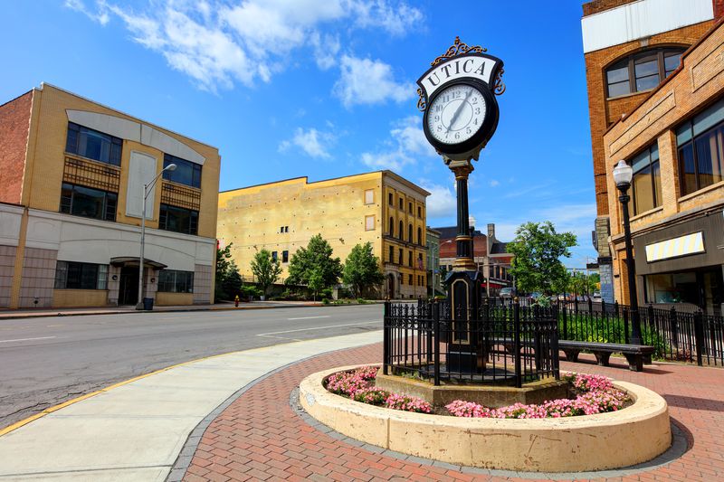 A view of downtown Utica, NY, the county seat of Oneida County. 