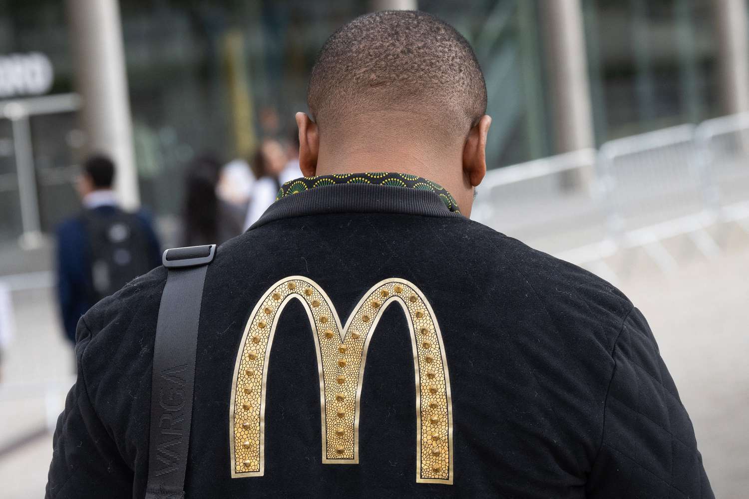 A South Africa's team attendee arrives at the venue of the McDonald's Worldwide Convention, held at the Fira Gran Via in Barcelona, on April 8, 2024. 