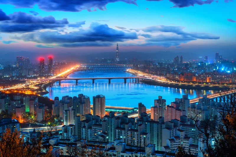 Seoul skyline at night