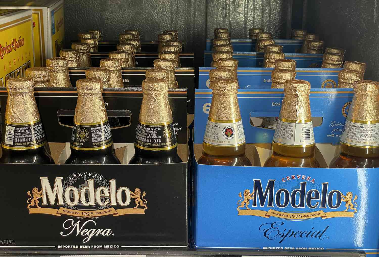 Bottles of Modelo beer