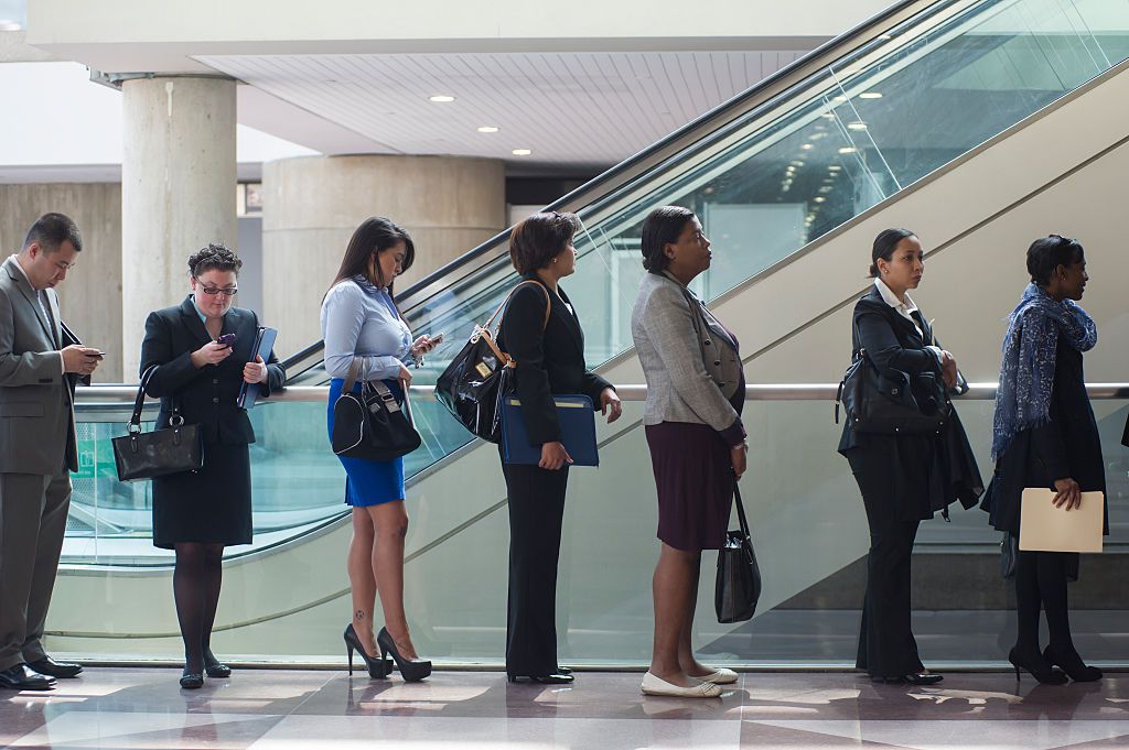 Line of Job Applicants