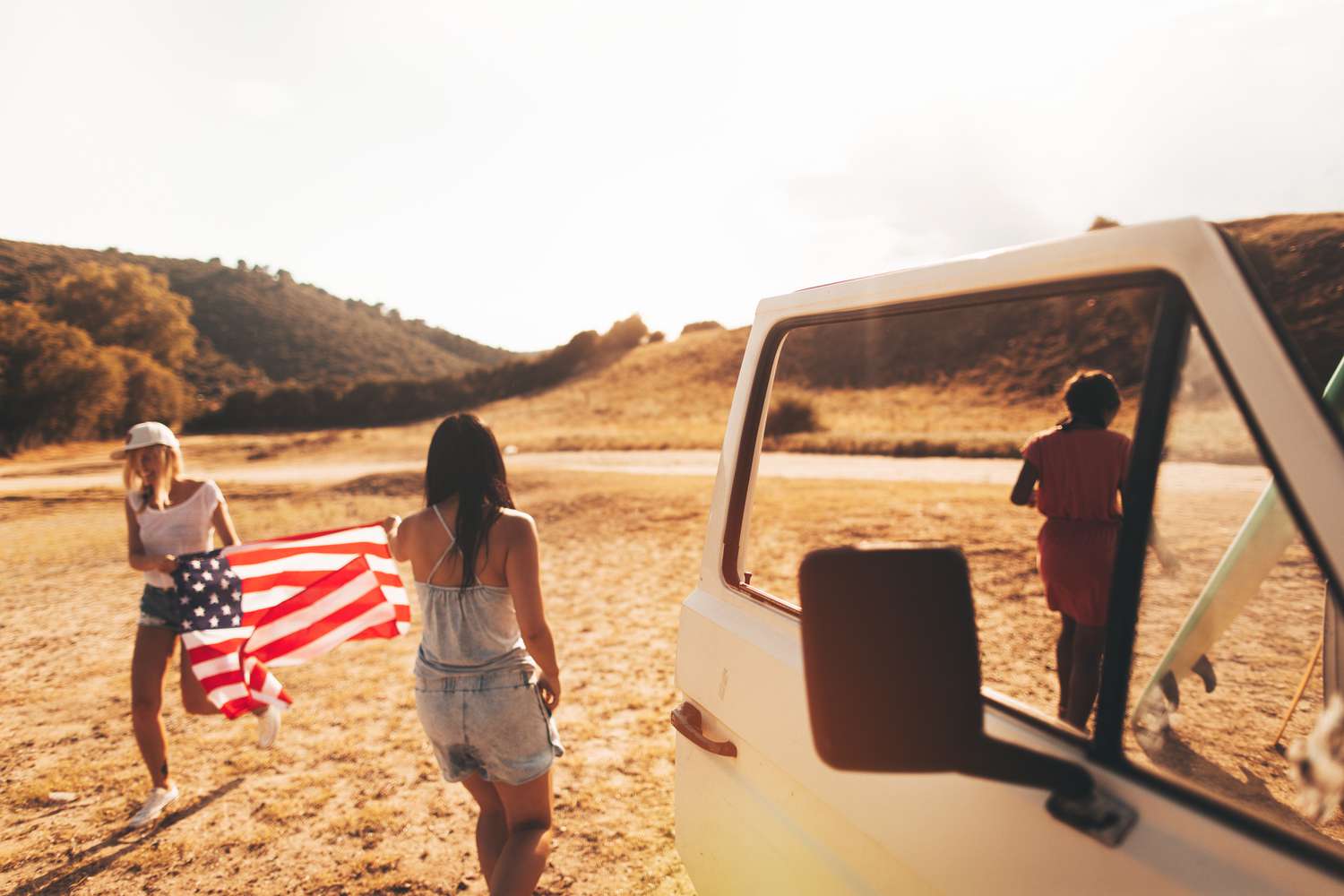 Three friends on a 4th of July road trip