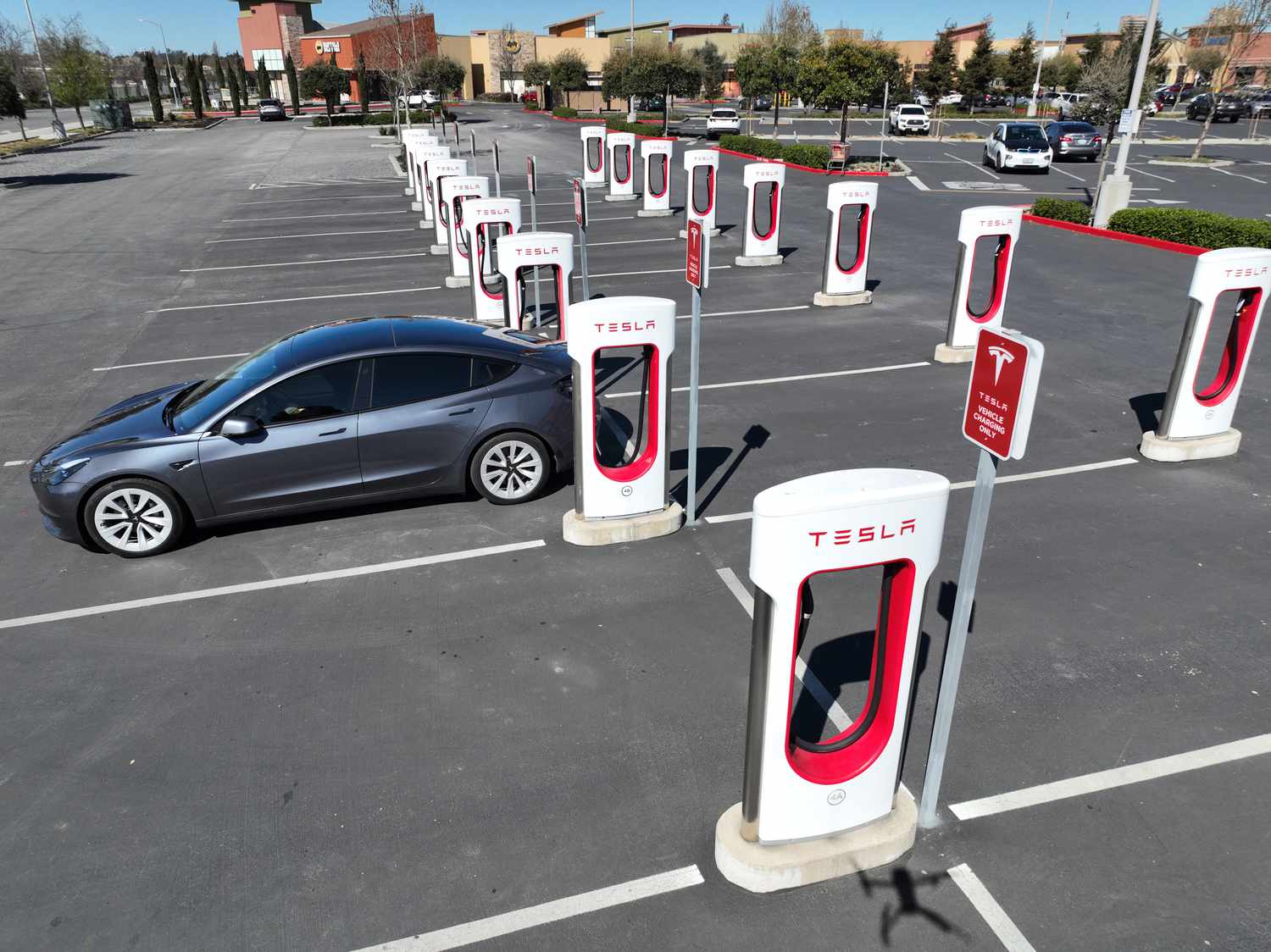 Tesla charging station.