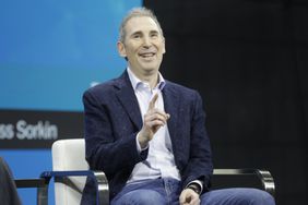 Andy Jassy, CEO of Amazon.com, on stage at the 2022 New York Times DealBook Summit. 