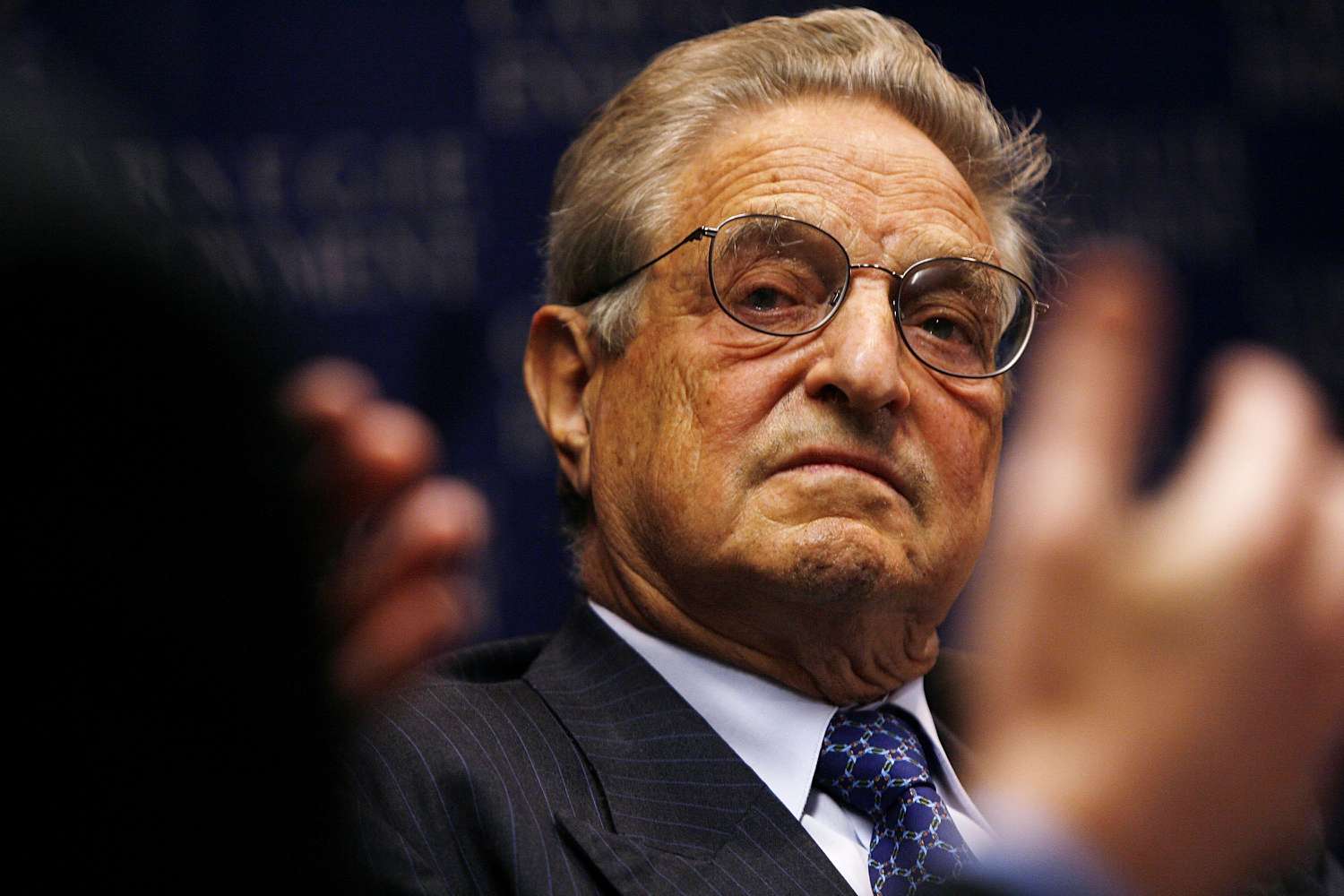 Investor George Soros speaks during a program hosted by the New America Foundation