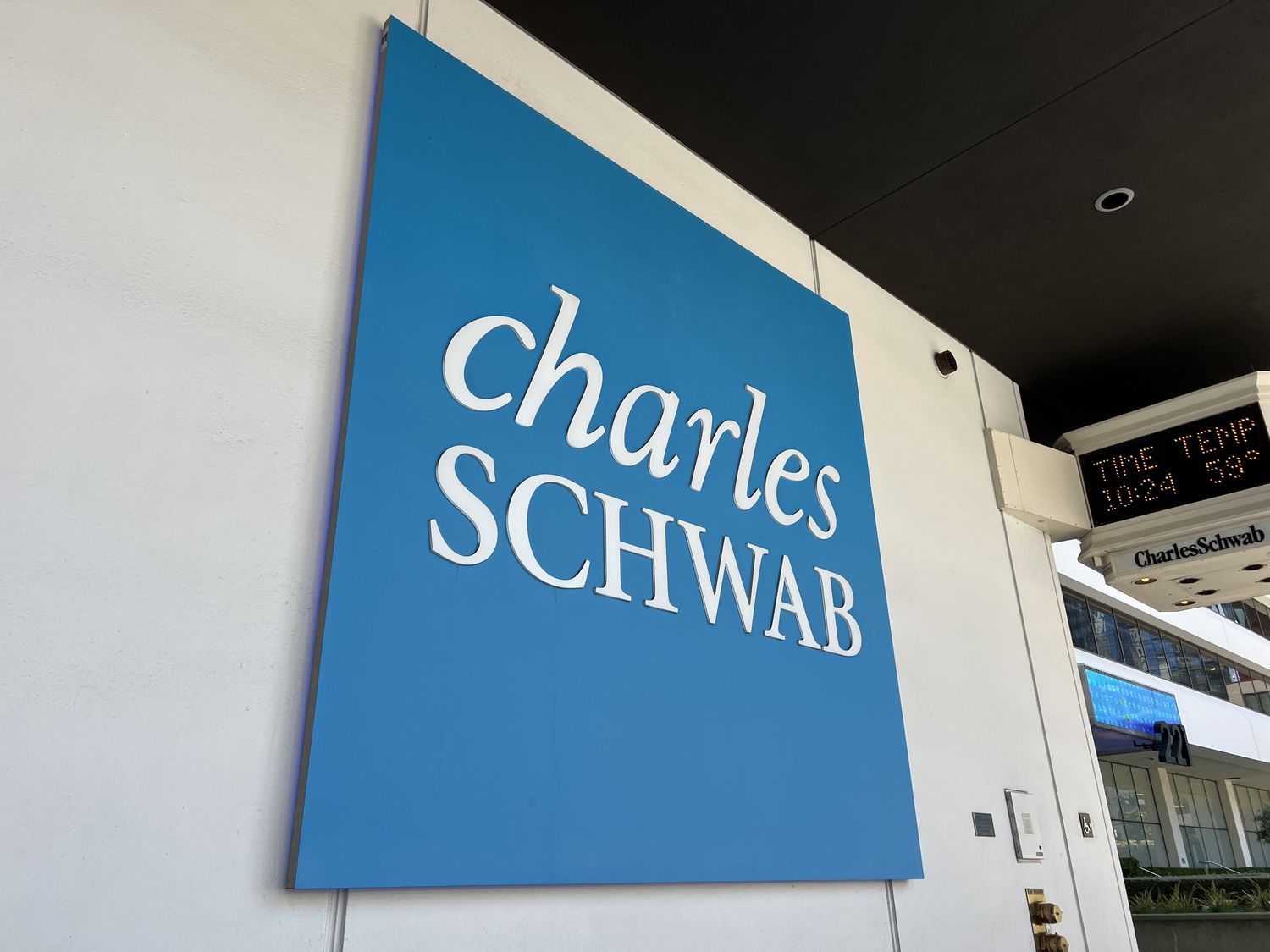 Facade of Charles Schwab office.