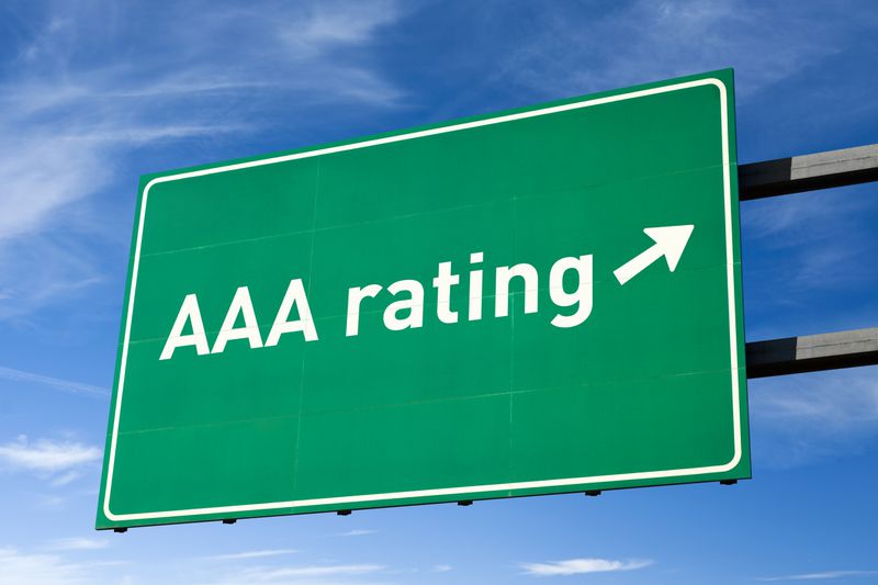 A sign leading to AAA rating