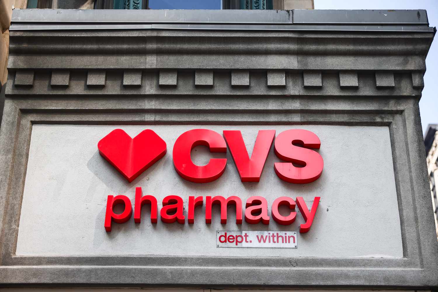 CVS Pharmacy logo is seen in Manhattan, New York