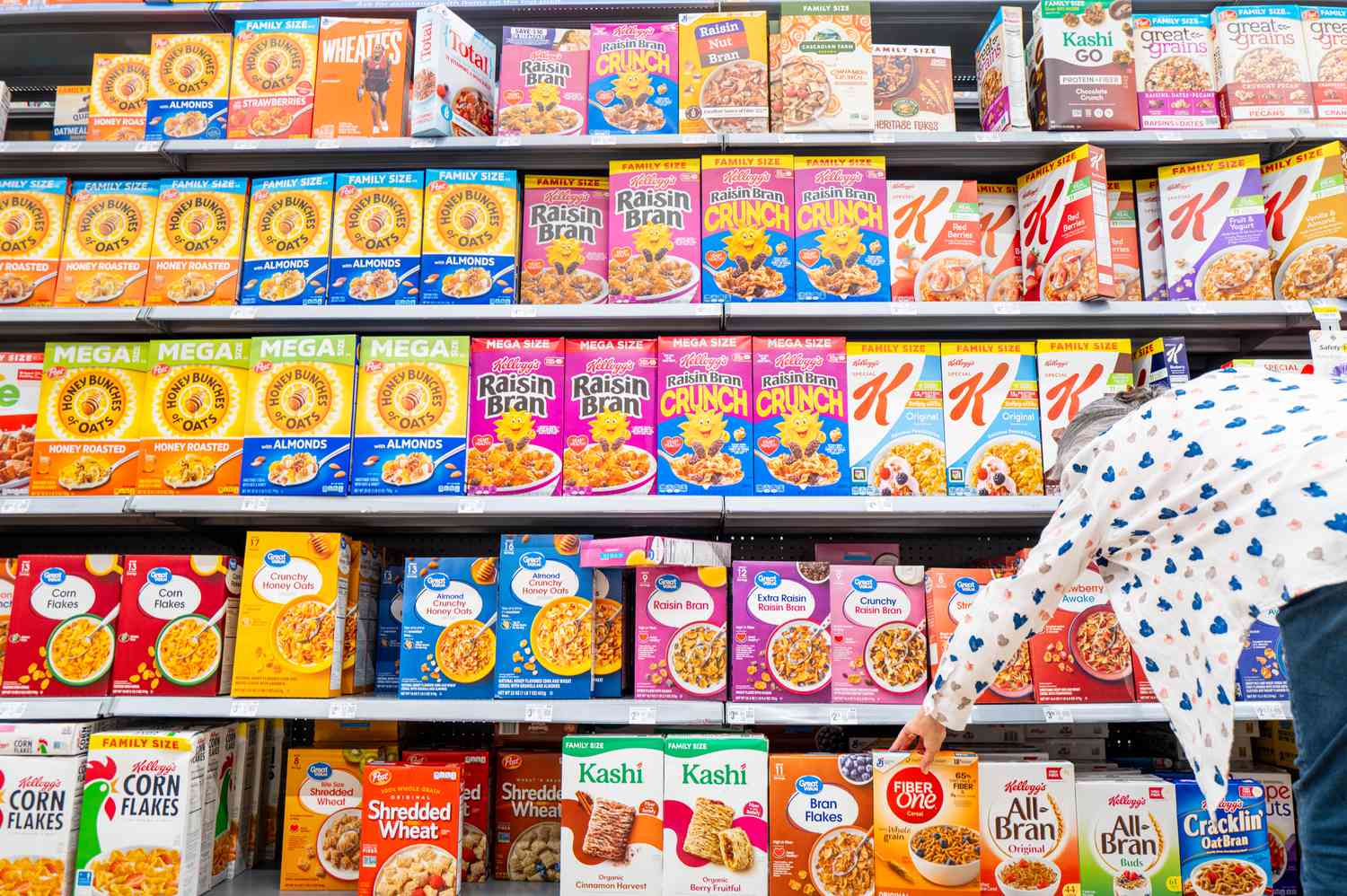 A shopper examines boxes of cereal at a Walmart story in Austin, Texas, earlier this month. 