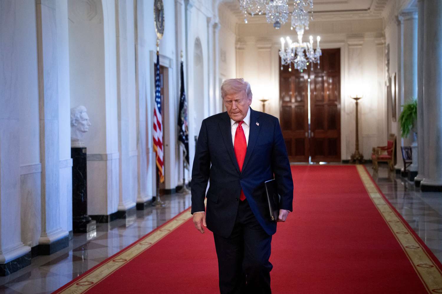 President Trump in the White House on Tuesday. 