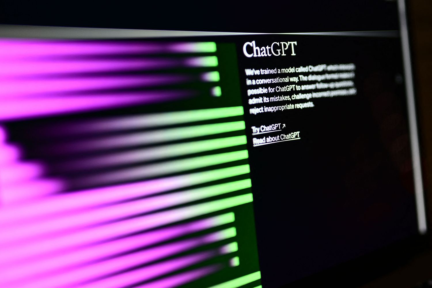 Computer screen showing ChatGPT.