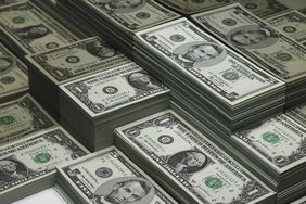 Stacks of U.S. dollar bills