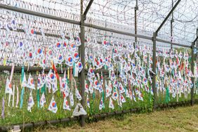 The decorated border with North and South Korea
