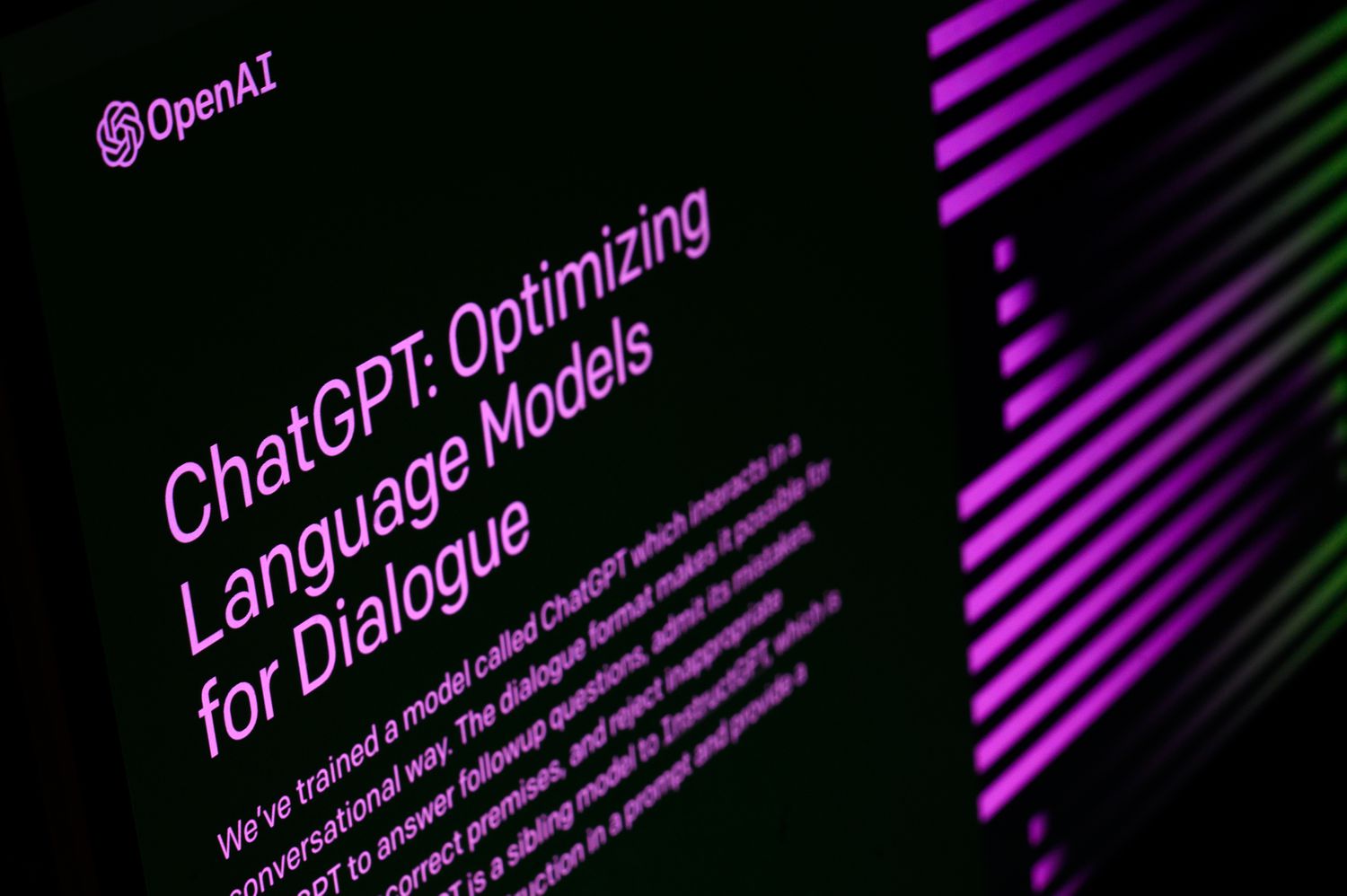 ChatGPT on computer screen