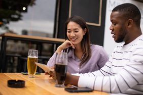 Friends at a restaurant