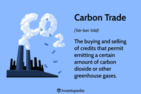 Carbon Trade: The buying and selling of credits that permit emitting a certain amount of carbon dioxide or other greenhouse gases.