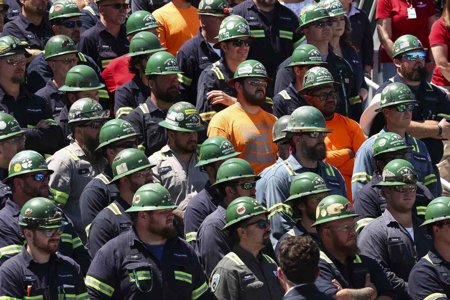 Steel Workers at Nucor Steel Berkeley on May 1, 2025