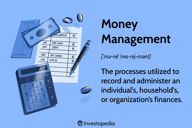 Money Management: The processes utilized to record and administer an individual’s, household’s, or organization’s finances.