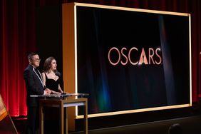 Bowen Yang and Rachel Sennott speak onstage during the 97th Oscars Nominations Announcement at Samuel Goldwyn Theater on January 23, 2025 in Beverly Hills, California.