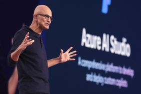 Microsoft CEO Satya Nadella speaks during the Microsoft Build conference at Seattle Convention Center Summit Building in Seattle.