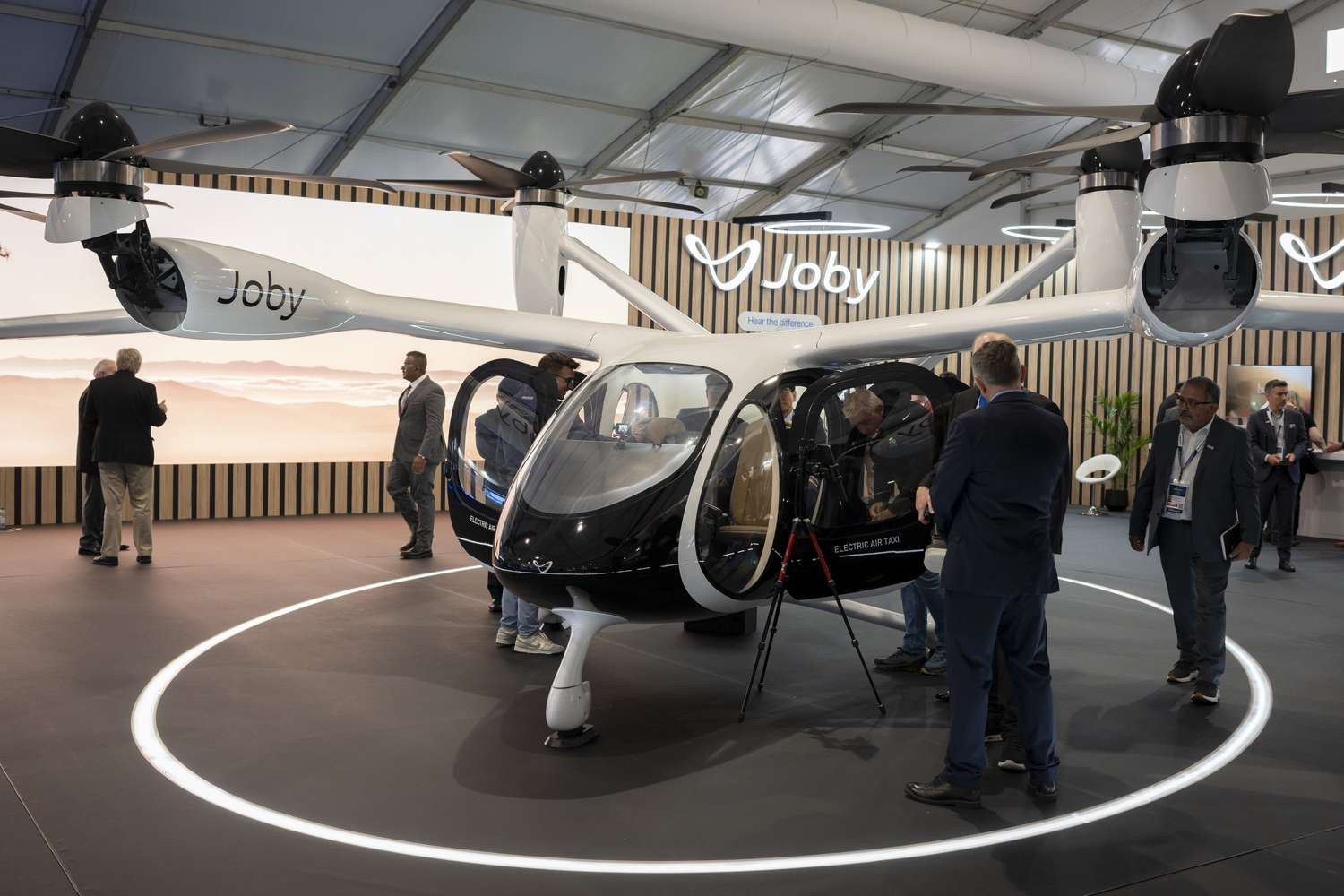 Joby electric air taxi at the Farnborough International Airshow