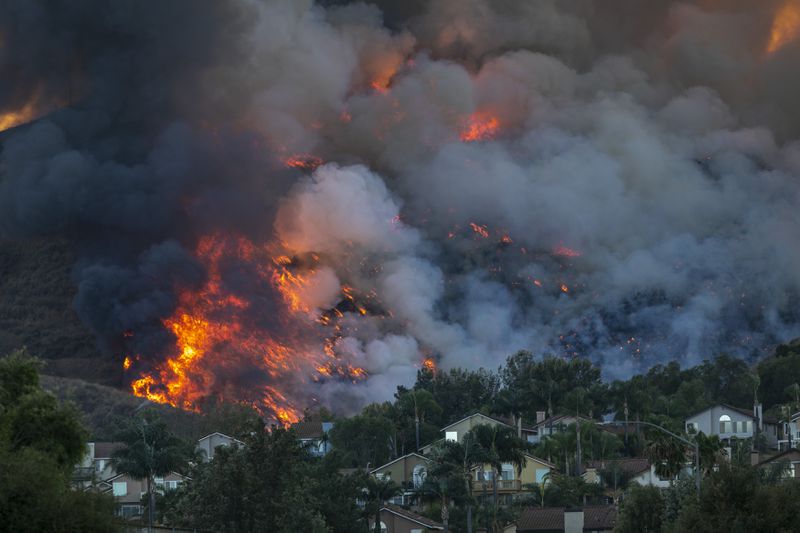 Climate Impact: Silverado Fire In Orange Country, California
