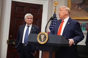 President Trump alongside TSMC CEO C.C. Wei in the Roosevelt Room.