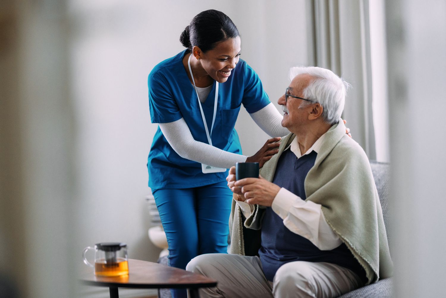 A nurse with a patient