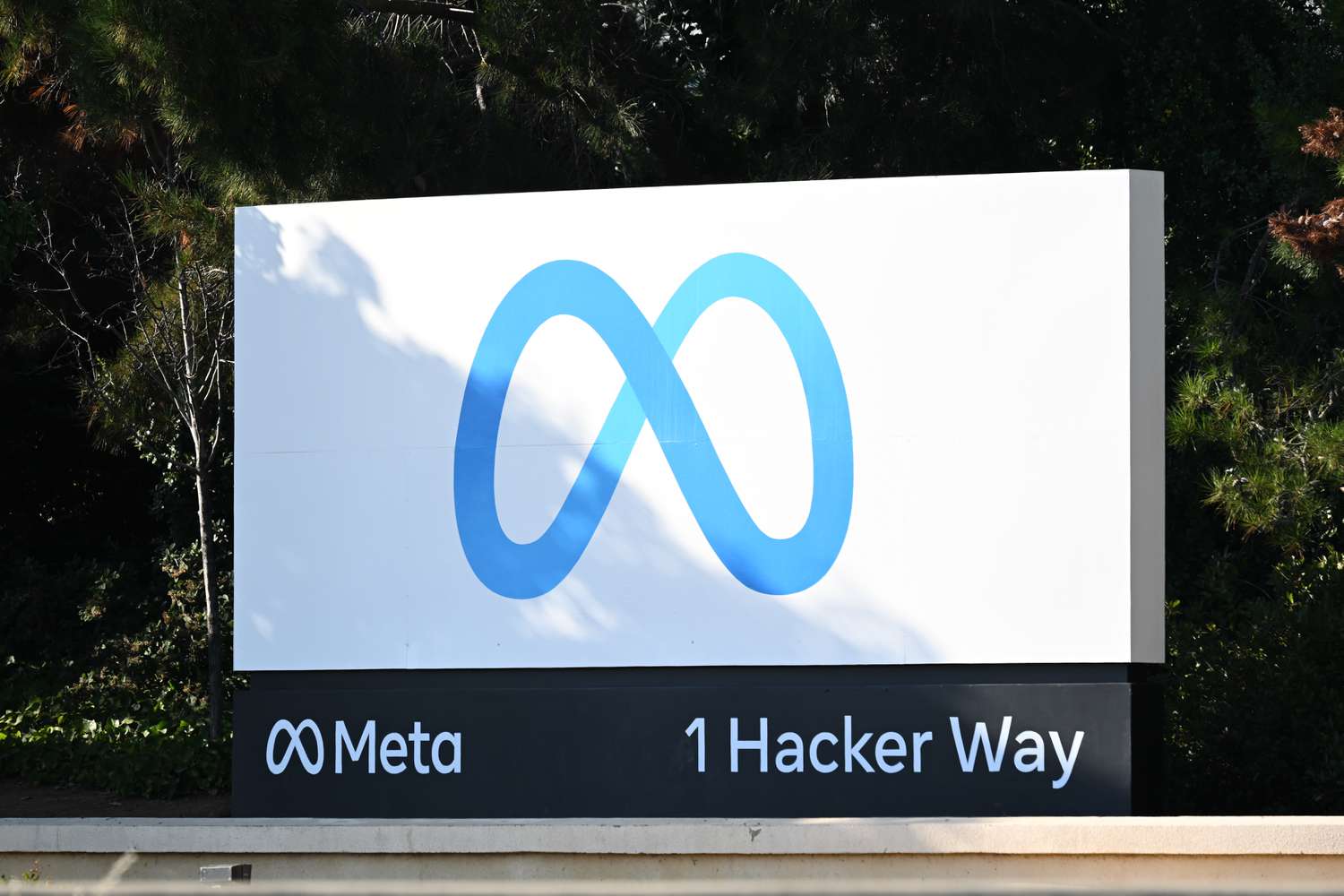 The Meta logo on display at the company's headquarters