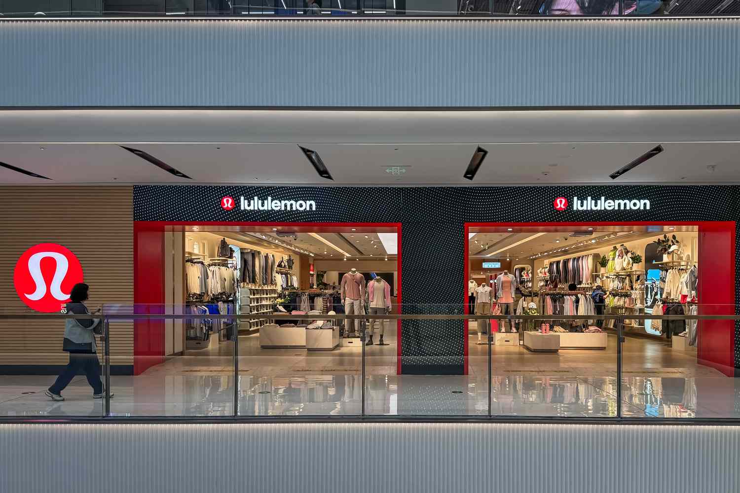 A view of a Lululemon retail store inside a shopping mall on March 22, 2025 in Chongqing, China