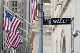 Wall Street sign in the Financial District of New York City