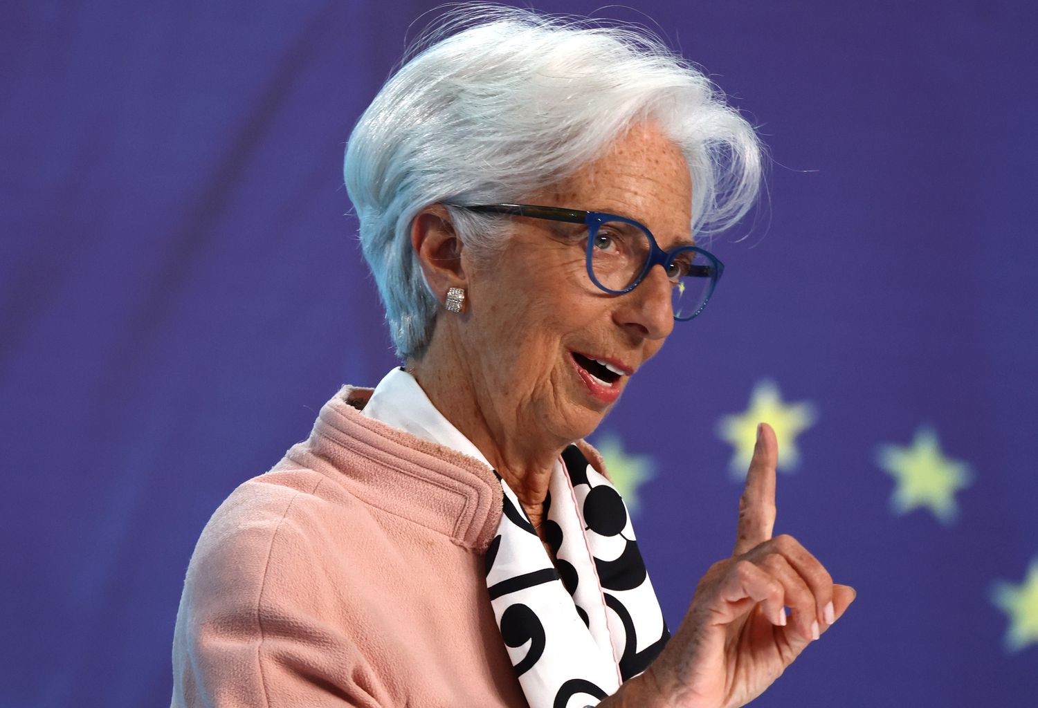 Christine Lagarde, president of the European Central Bank (ECB), at a rates decision news conference in Frankfurt, Germany, on Thursday, April 17, 2025.