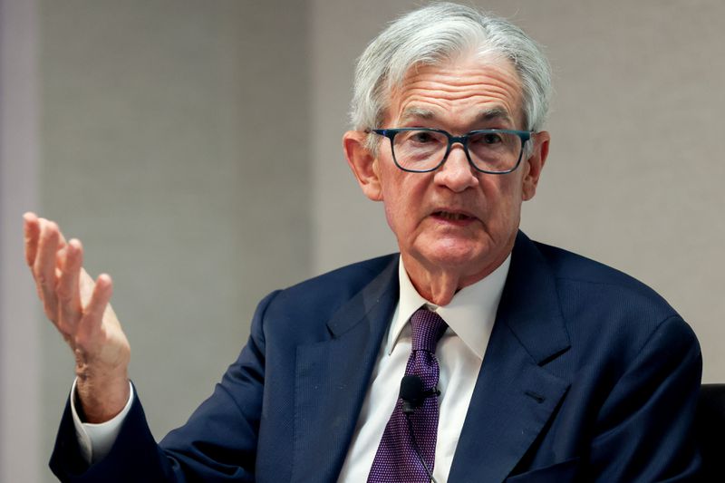Jerome Powell, chairman of the US Federal Reserve, during the Society For Advancing Business Editing And Writing (SABEW) annual conference in Arlington, Virginia, US, on Friday, April 4, 2025.