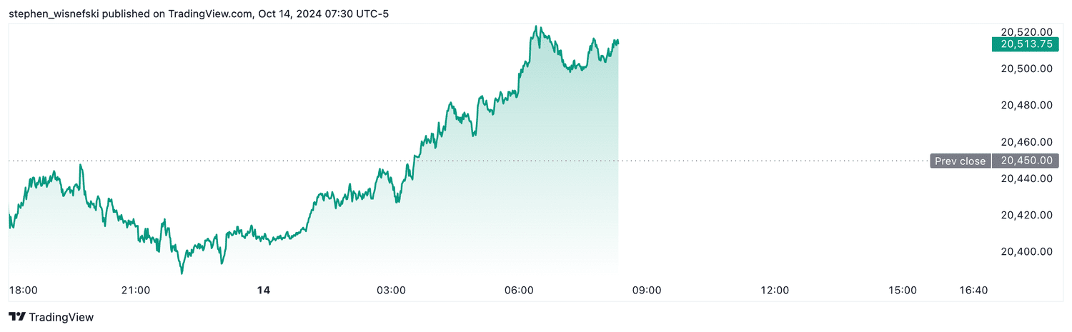 Nasdaq 100 futures - Oct. 14, 2024