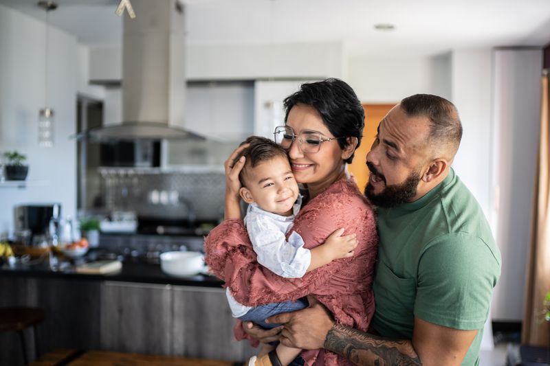 Family with newborn