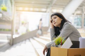 Businesswoman got Fired Unemployed Feeling Stressed