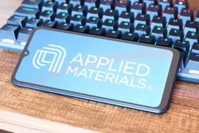Applied Materials logo displayed on a smartphone screen.