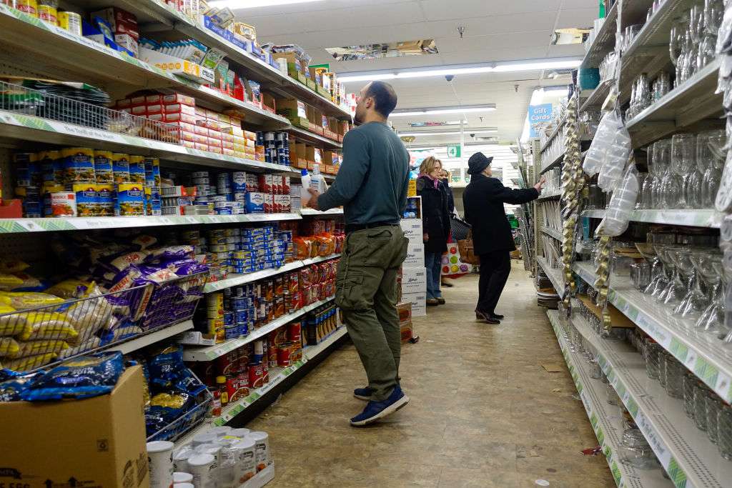 Consumers purchase products at a Dollar Tree store on March 13, 2024 in New York City.